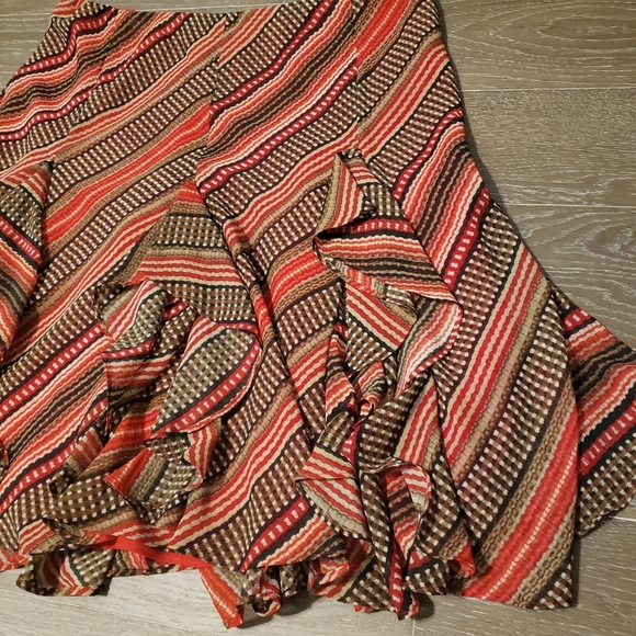 Lauren Ralph Lauren Red Ruffle Skirt Size Large - Picture 6 of 9
